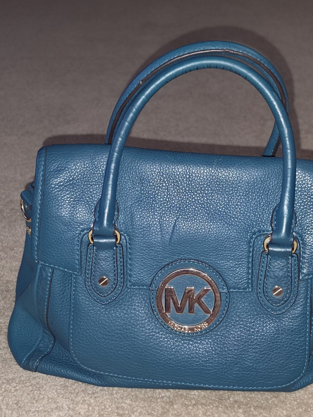 Michael Kors Teal Leather Satchel - Teal